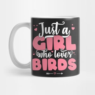Just A Girl Who Loves Birds - Cute Bird lover gift print Mug